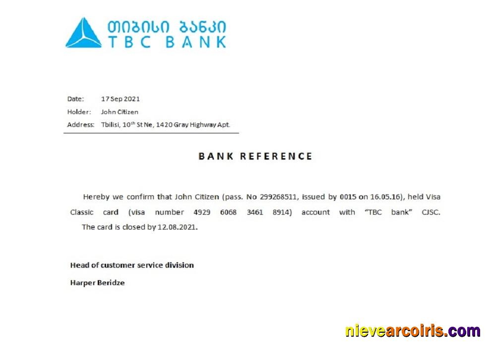 Georgia TBC bank closure reference